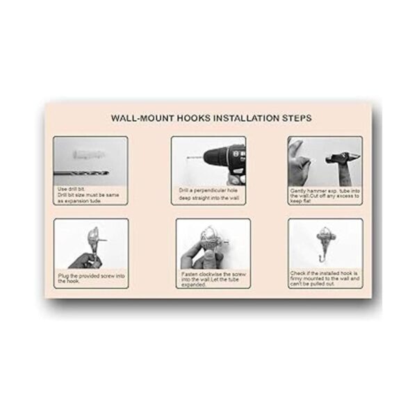 IndianShelf Lote de 4 ganchos de pared de latón multiusos_6