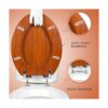 Asiento de inodoro alargado de madera moldeada con_3