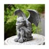 OwMell Estatua de gárgola para jardín estatua de_2