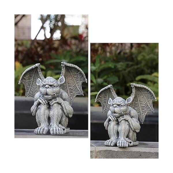 OwMell Estatua de gárgola para jardín estatua de_5