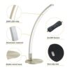 DLLT Curved LED Table Lamp 2835 LED Chips Modern Small