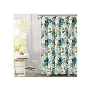 Lush Decor Cortina de ducha de cachemira floral 71.7 x_1