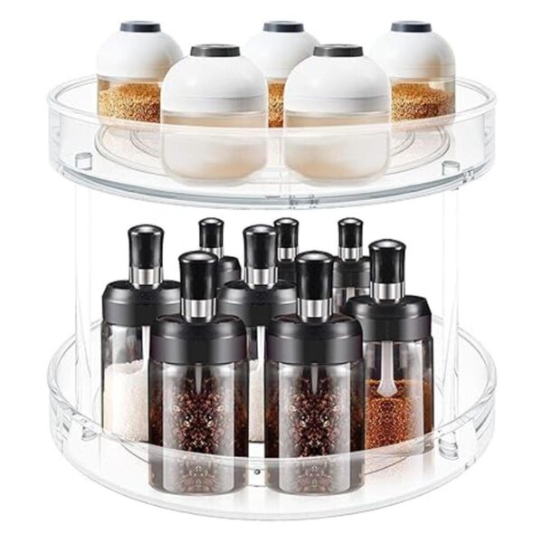 VAEHOLD Lazy Susan Organizador para especias de 2 niveles_4