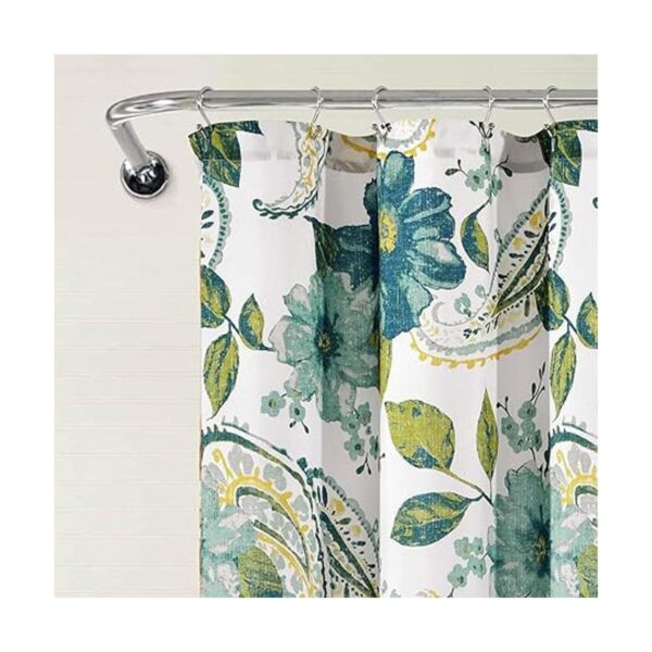 Lush Decor Cortina de ducha de cachemira floral 71.7 x_4