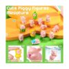 13 piezas de bonitas figuras de cerdito rosa en miniatura