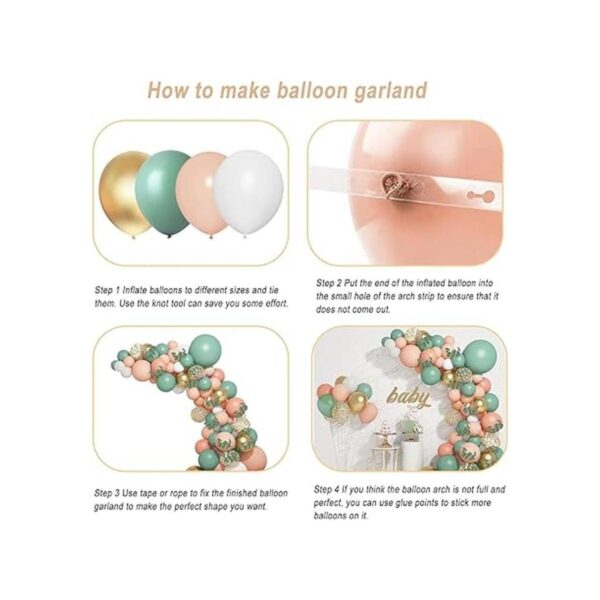Kit de arco de guirnalda de globos de durazno con rubor_4
