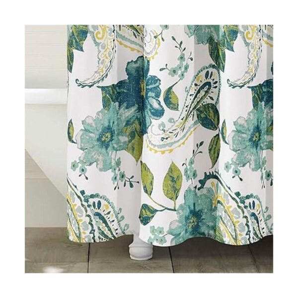 Lush Decor Cortina de ducha de cachemira floral 71.7 x_2