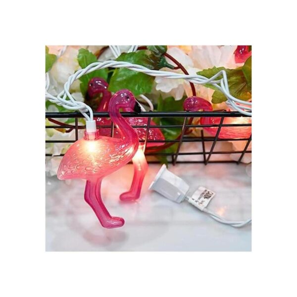 Guirnalda de luces de flamenco rosa de 8.5 pies tira de_2