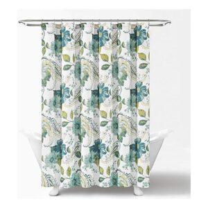 Lush Decor Cortina de ducha de cachemira floral 71.7 x_3