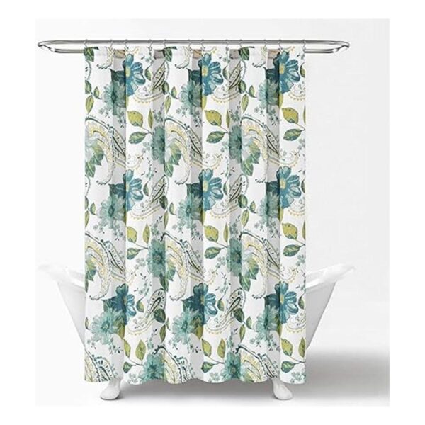 Lush Decor Cortina de ducha de cachemira floral 71.7 x_3