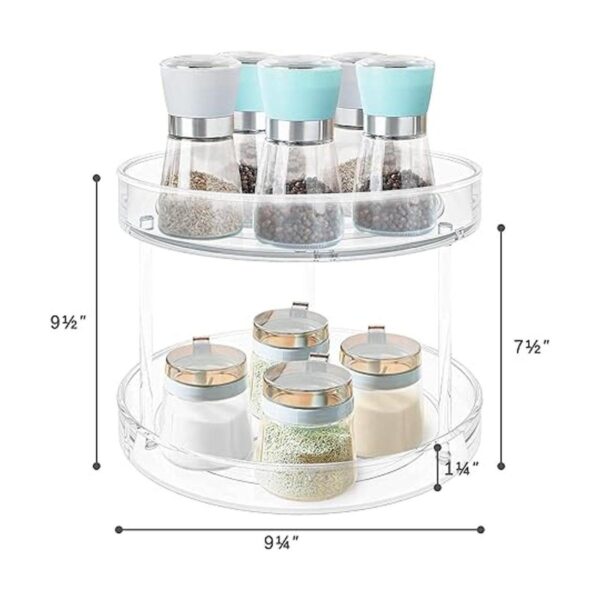 VAEHOLD Lazy Susan Organizador para especias de 2 niveles_5