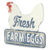 Open Road Brands Fresh Farm Eggs Letrero de metal vintage_2