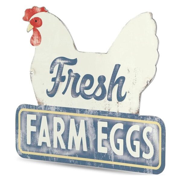 Open Road Brands Fresh Farm Eggs Letrero de metal vintage_2