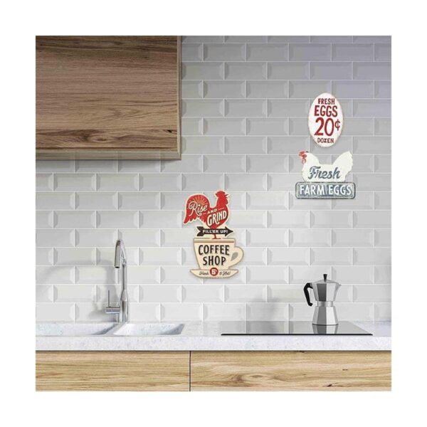 Open Road Brands Fresh Farm Eggs Letrero de metal vintage_5