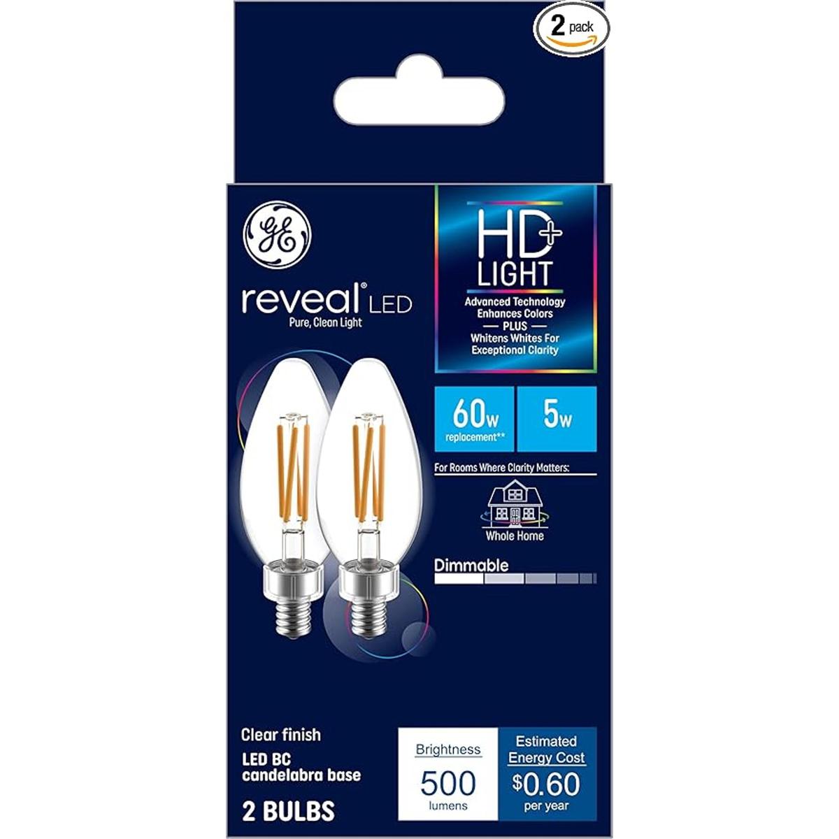 GE Reveal Bombillas LED decorativas 5 vatios
