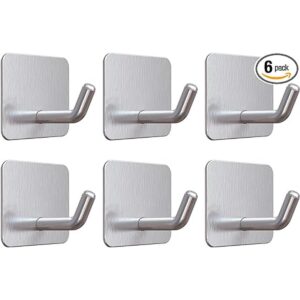 VISV Ganchos adhesivos de pared plateados de acero