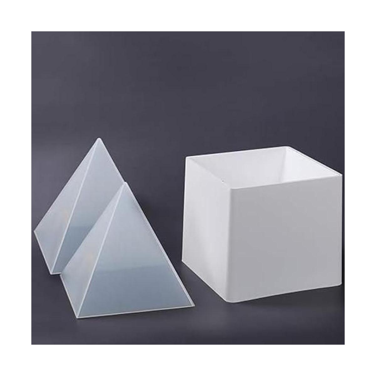 Juego de moldes grandes de resina piramidal moldes