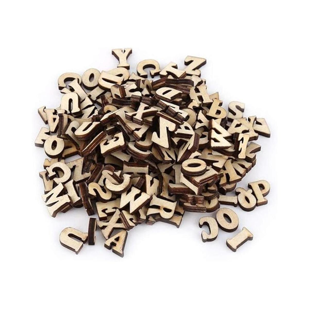 Letras de madera mixta 200 unidades letras de madera