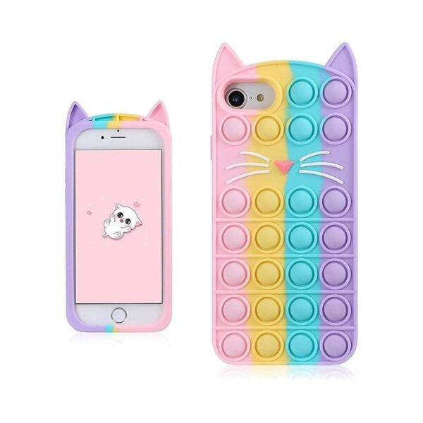 Coralogo Funda de gato de color para iPhone SE_1