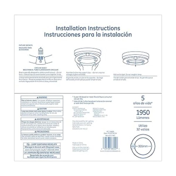 GE Lighting FC12 T9 Bombilla fluorescente circular para_3