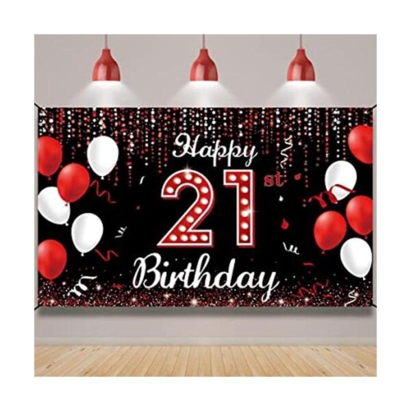 Fondo de pancarta de decoración de cumpleaños 21_1
