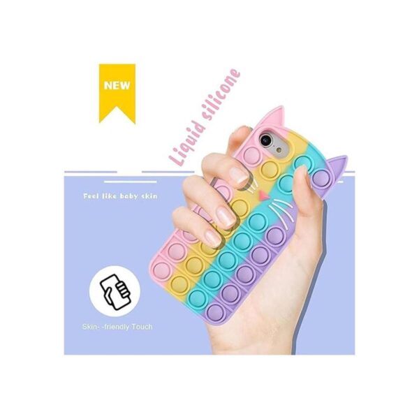 Coralogo Funda de gato de color para iPhone SE_3