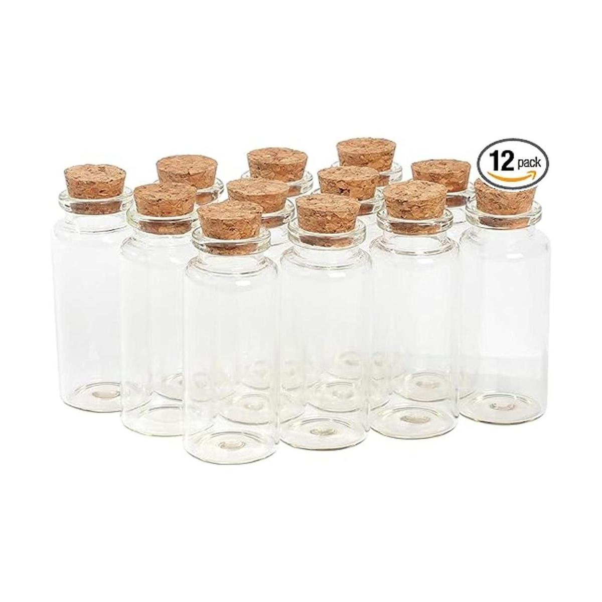 Magic Season Botellas de vidrio decorativas 12 piezas con