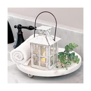 Kate Aspen Farol decorativo blanco rústico de 5 pulgadas_1