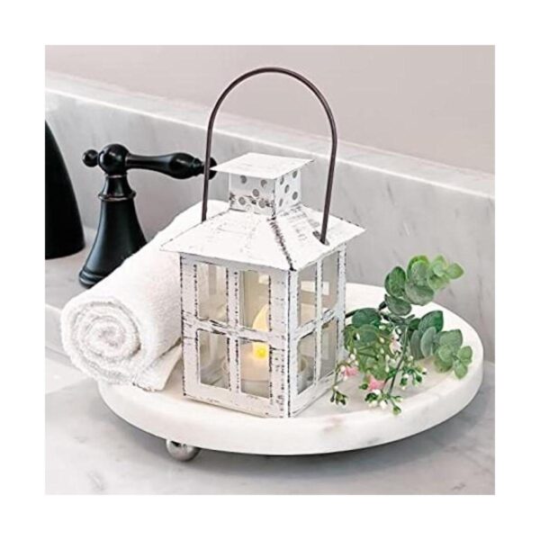 Kate Aspen Farol decorativo blanco rústico de 5 pulgadas_1