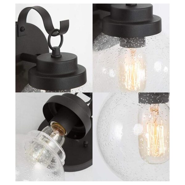 LALUZ Luz de porche para casa con globo de cristal_3