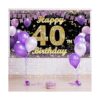 Cartel de fondo de 40 decoraciones de cumpleaños_4