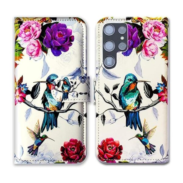 Bcov Funda para Galaxy S22 Ultra con diseño de colibrí en_1