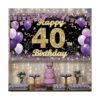 Cartel de fondo de 40 decoraciones de cumpleaños_5