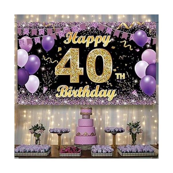 Cartel de fondo de 40 decoraciones de cumpleaños_5