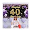 Cartel de fondo de 40 decoraciones de cumpleaños_3