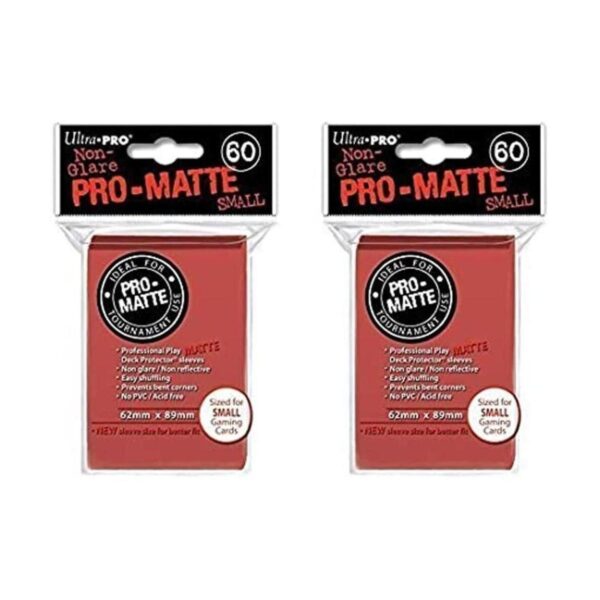 120 Ultra Pro Rojo Pequeñas ProMatte Cubierta Protectores_1