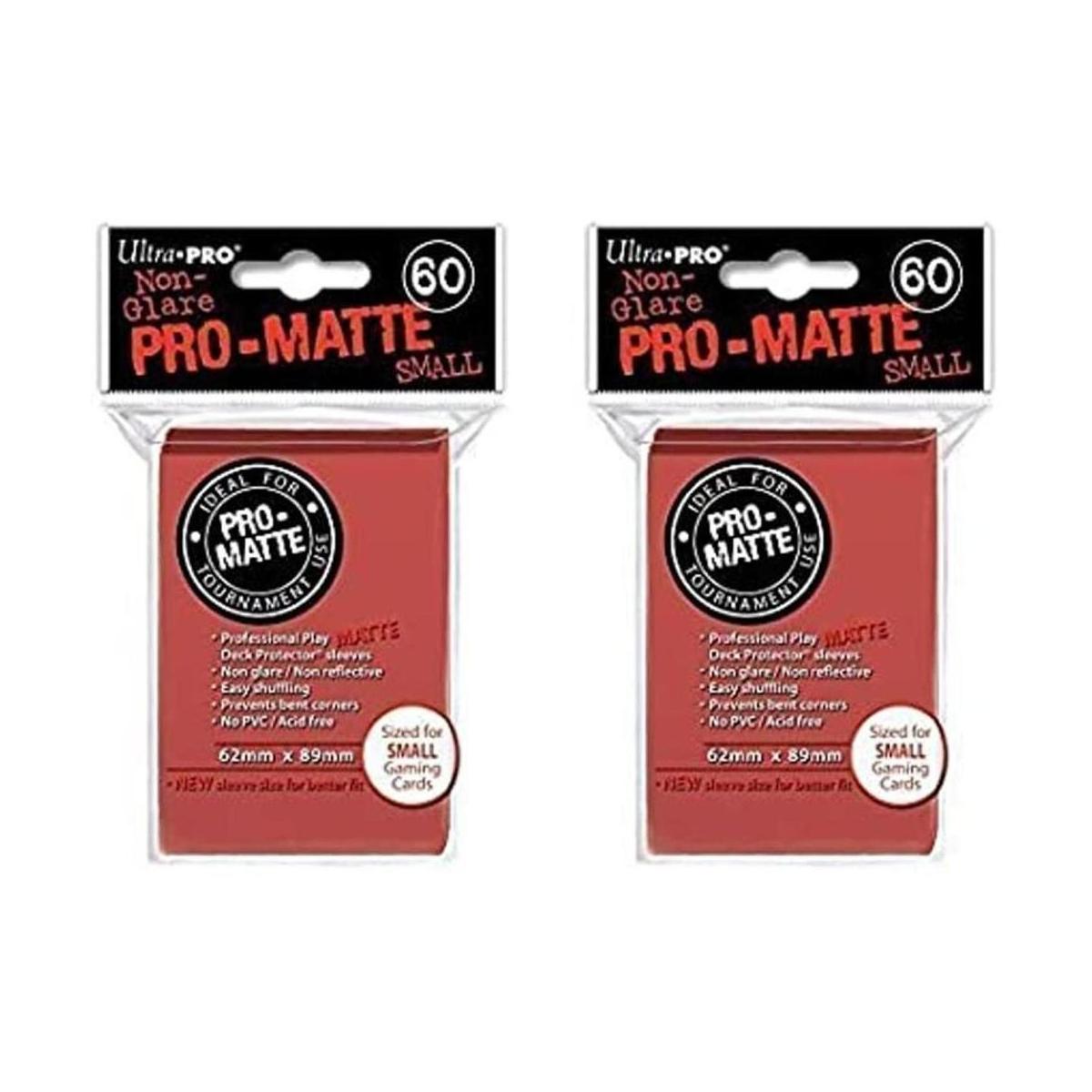 120 Ultra Pro Rojo Pequeñas ProMatte Cubierta Protectores