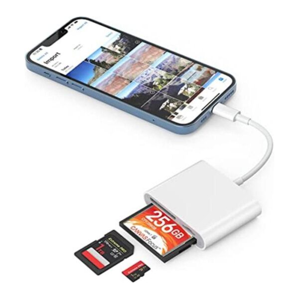 Lector de tarjetas SD CF para iPhone iPad adaptador_1