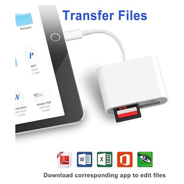 Lector de tarjetas SD CF para iPhone iPad adaptador_5