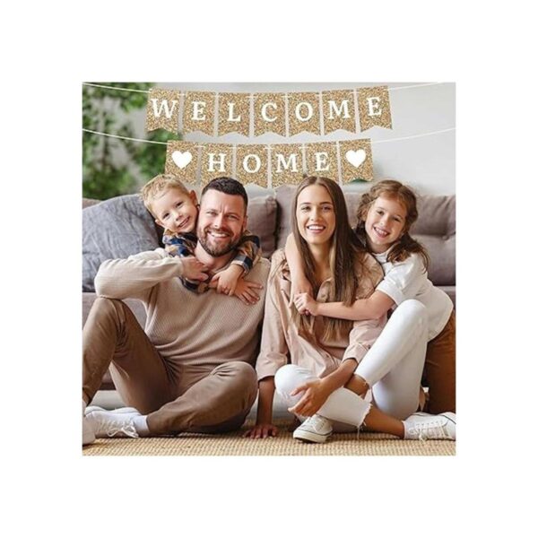 Cartel de bienvenida preencordado para casa sin