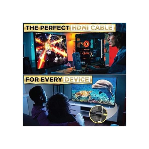 PowerBear Cable HDMI 4K de 15 pies Conectores de alta_6
