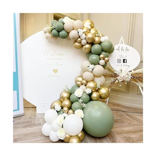 Kit de arco de guirnalda de globos color verde salvia y_4