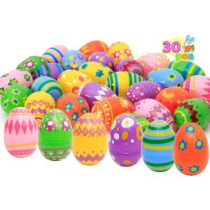 30 huevos impresos de plástico jumbo para eventos de caza_1