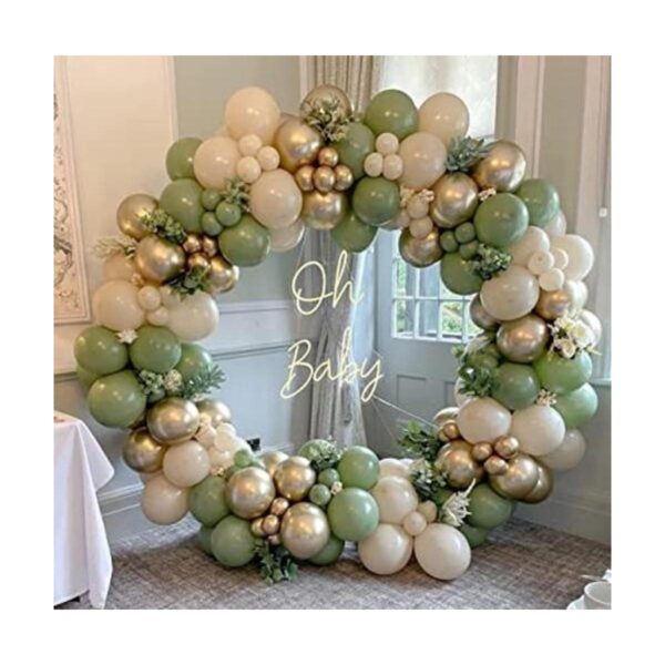 Kit de arco de guirnalda de globos color verde salvia y_1