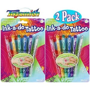 Toysmith InkaDo Shimmery Paquete de 2 bolígrafos de tatuaje_1