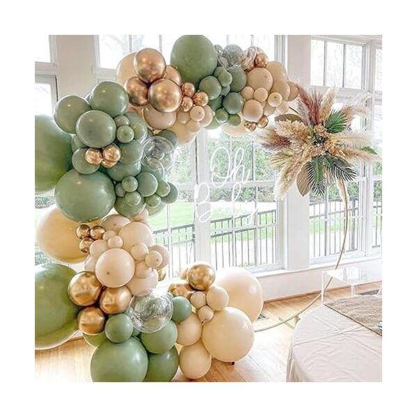 Kit de arco de guirnalda de globos color verde salvia y_5