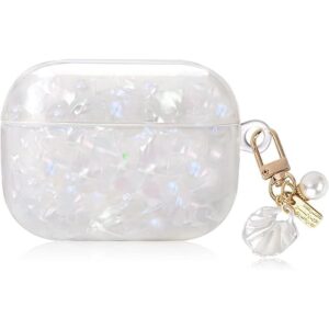 Bonita funda para AirPods Pro con llavero de perlas de_1