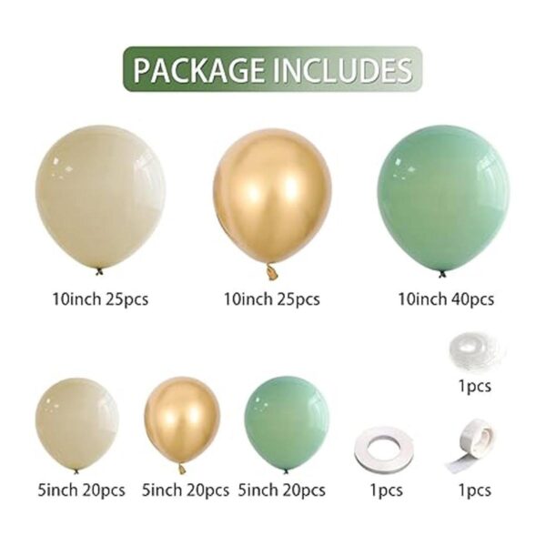 Kit de arco de guirnalda de globos color verde salvia y_2