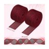 Shappy 2 rollos de cinta de arpillera burdeos rojo vino