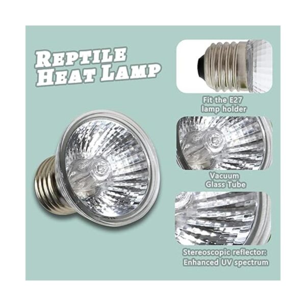 LUCKY HERP Paquete de 4 bombillas UVA UVB para reptiles de_3